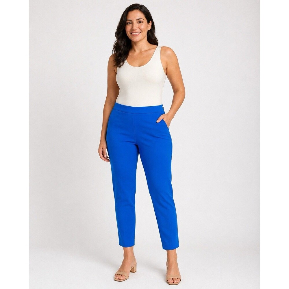 Hayer & Blair London W XL Cobalt Blue Stretch Ankle Pants Tailored Career
